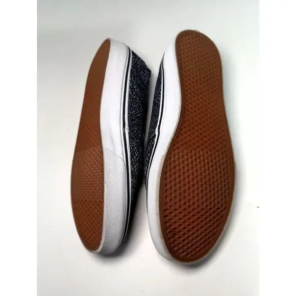 Vans Camden Stripe Womens 7.5 Sneakers Black Gray Jacquard Casual Slip On Shoes - Picture 6 of 7